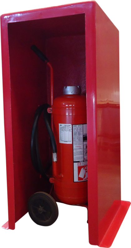 Abrigo para Extintor sobre Rodas Vermelho Sergipe - Armário Extintor 50kg