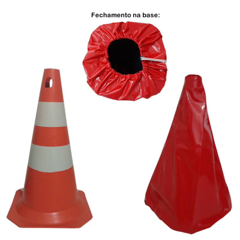 Capa Cone Segurança Bahia - Capa para Cone Vermelha
