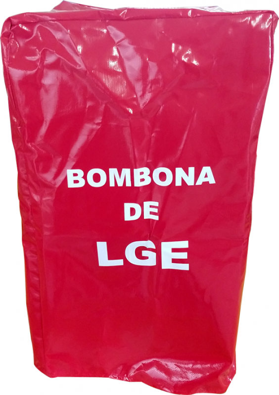 Capa de Lona para Bombona Lge Piauí - Capa para Bombonas de Lge Vermelha