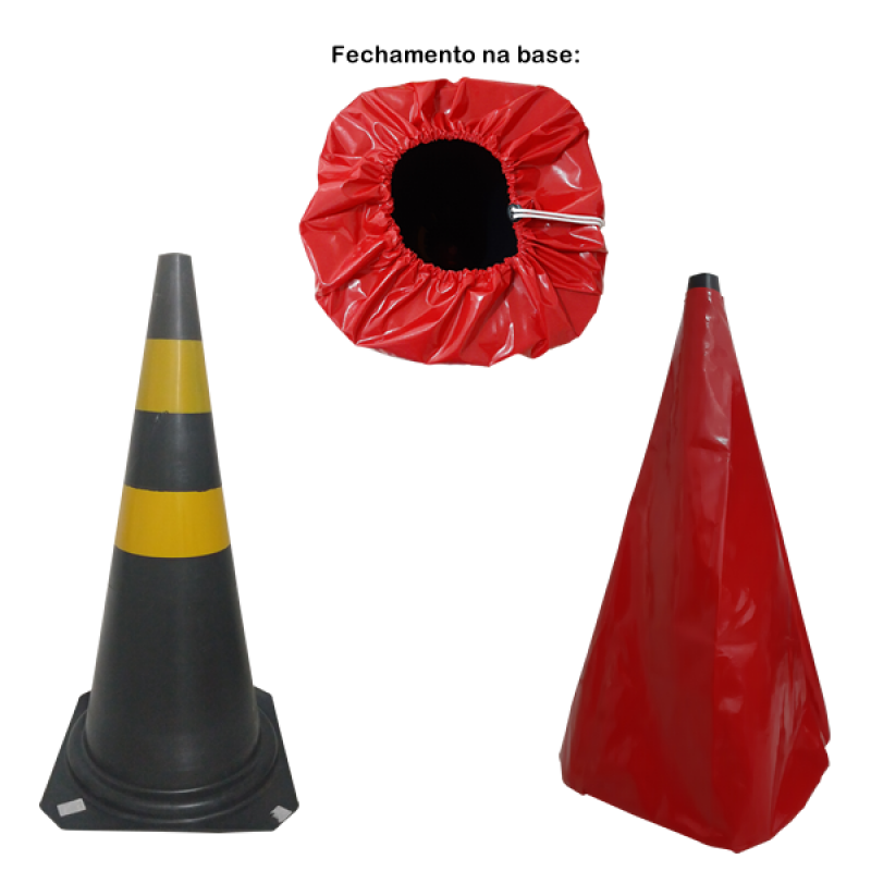 Fábrica de Capa Cone Segurança Sergipe - Capa para Cone Vermelha
