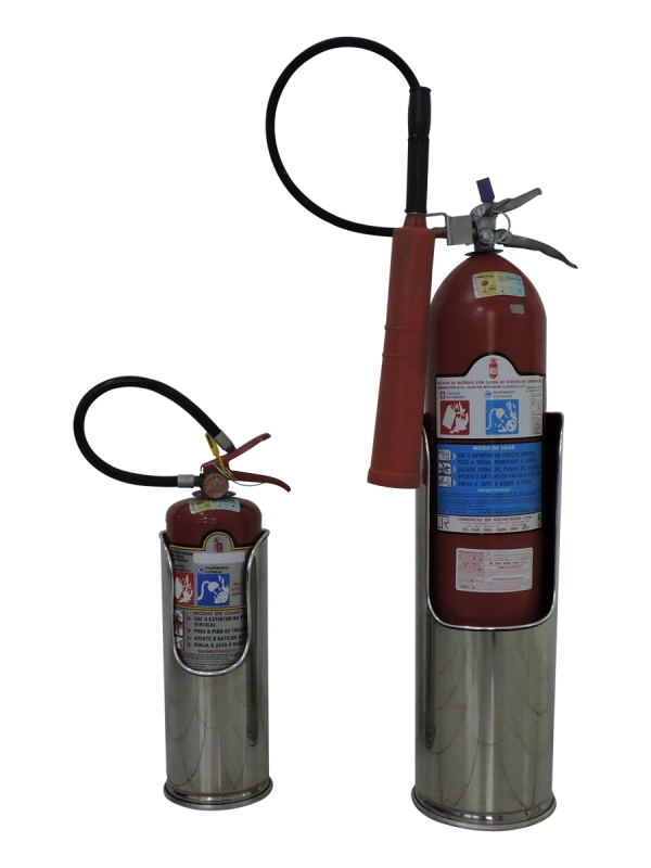 Suporte de Extintor Inox Preço Alagoas - Suporte para Extintor Aço Inox