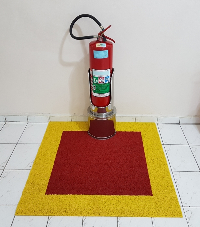 Tapete Demarcador de Piso para Extintor de Incêndio Preço Rio de Janeiro - Tapete Demarcador de Piso para Extintor de Incêndio